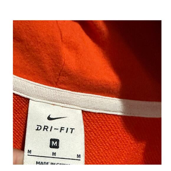 Nike Swoosh Hooded Full Zip Jacket Athletic Sporty Orange Women's Sz Med Dri Fit - Picture 4 of 8
